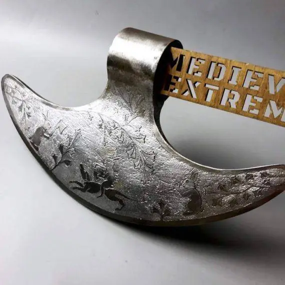 Engraved axe head