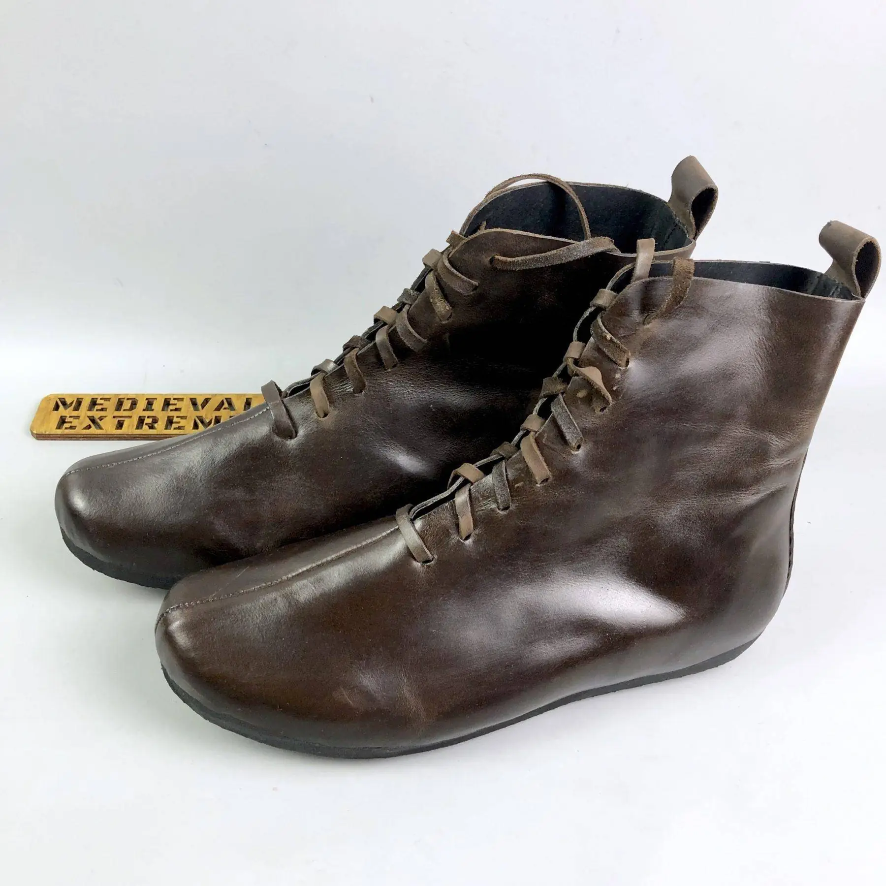 High battle boots – brown