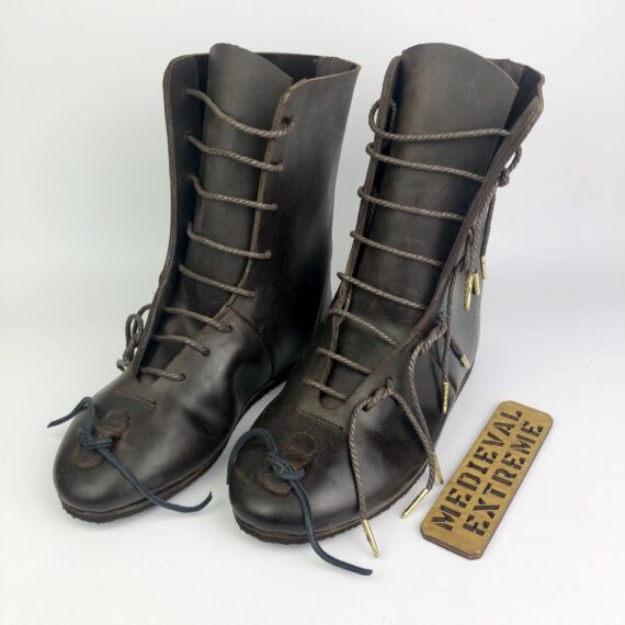 Battle boots with laces for sabatons • Medieval Extreme