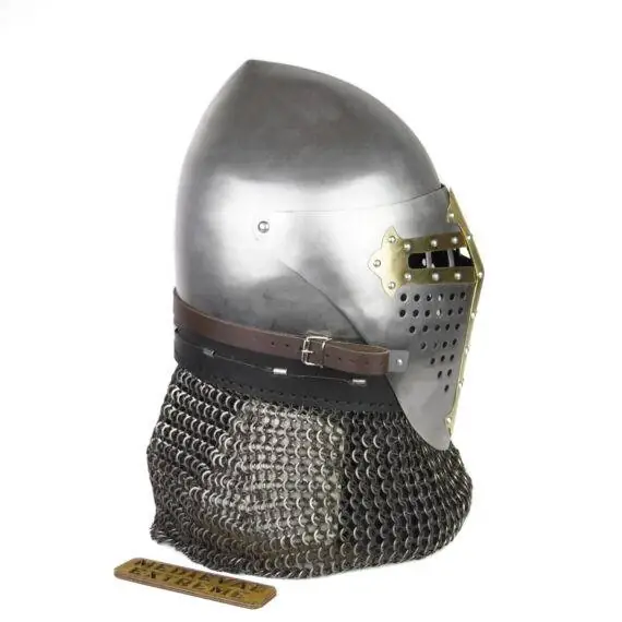Bascinet helmet of Alexander (ROA) brass cross side