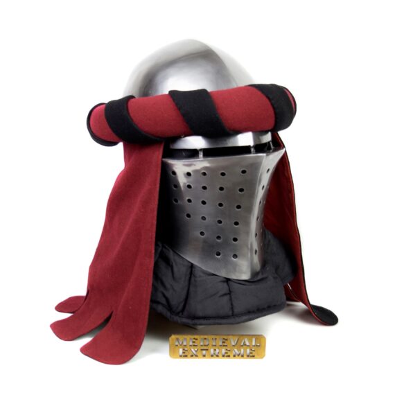 Torse with mantling for medieval helmet