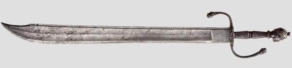 15th century falchion with D guard source