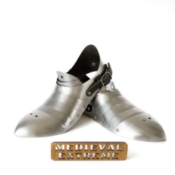 Hardened steel sabatons with heel pair