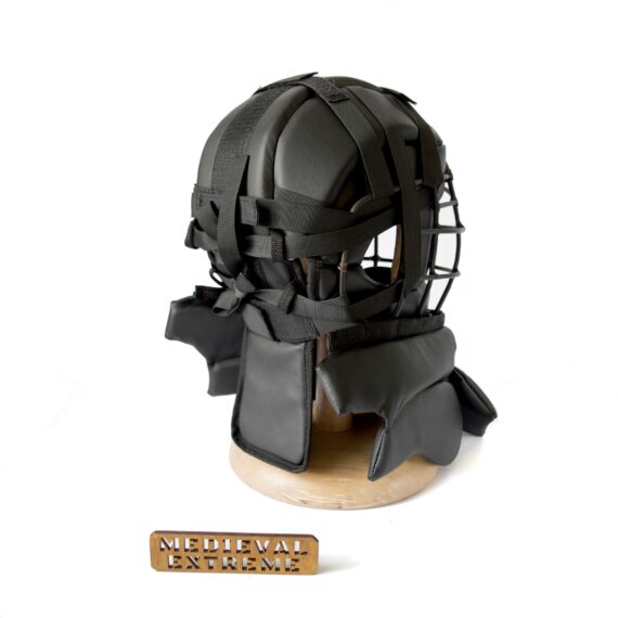Soft armor training helmet with neck protection back