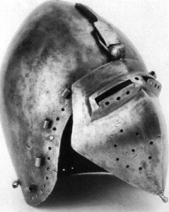 Klappvisor bascinet from Sitten for armored combat source