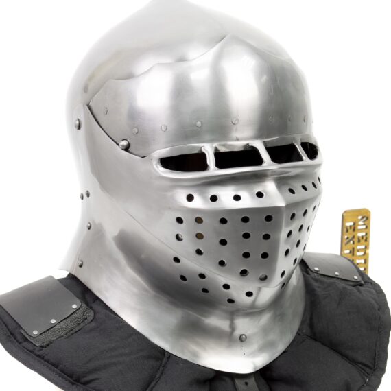 Helmet Armet for armored combat face visor