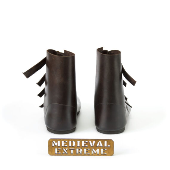 back Medieval boots with buckles 15th century front