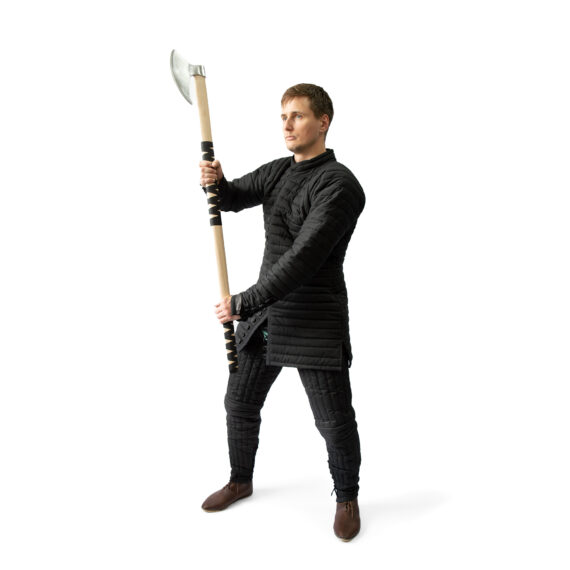 Long axe for armored combat Gambezone and padded chausses set