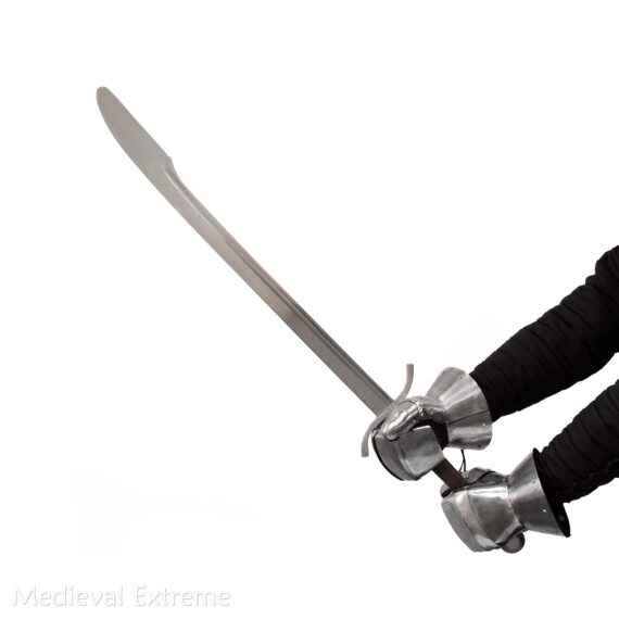 Two-handed falchion "Law" in hands