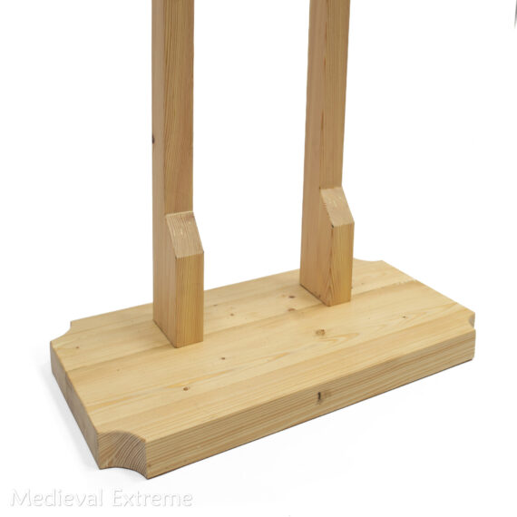 solid base ultimate wooden armor stand for buhurt fighters