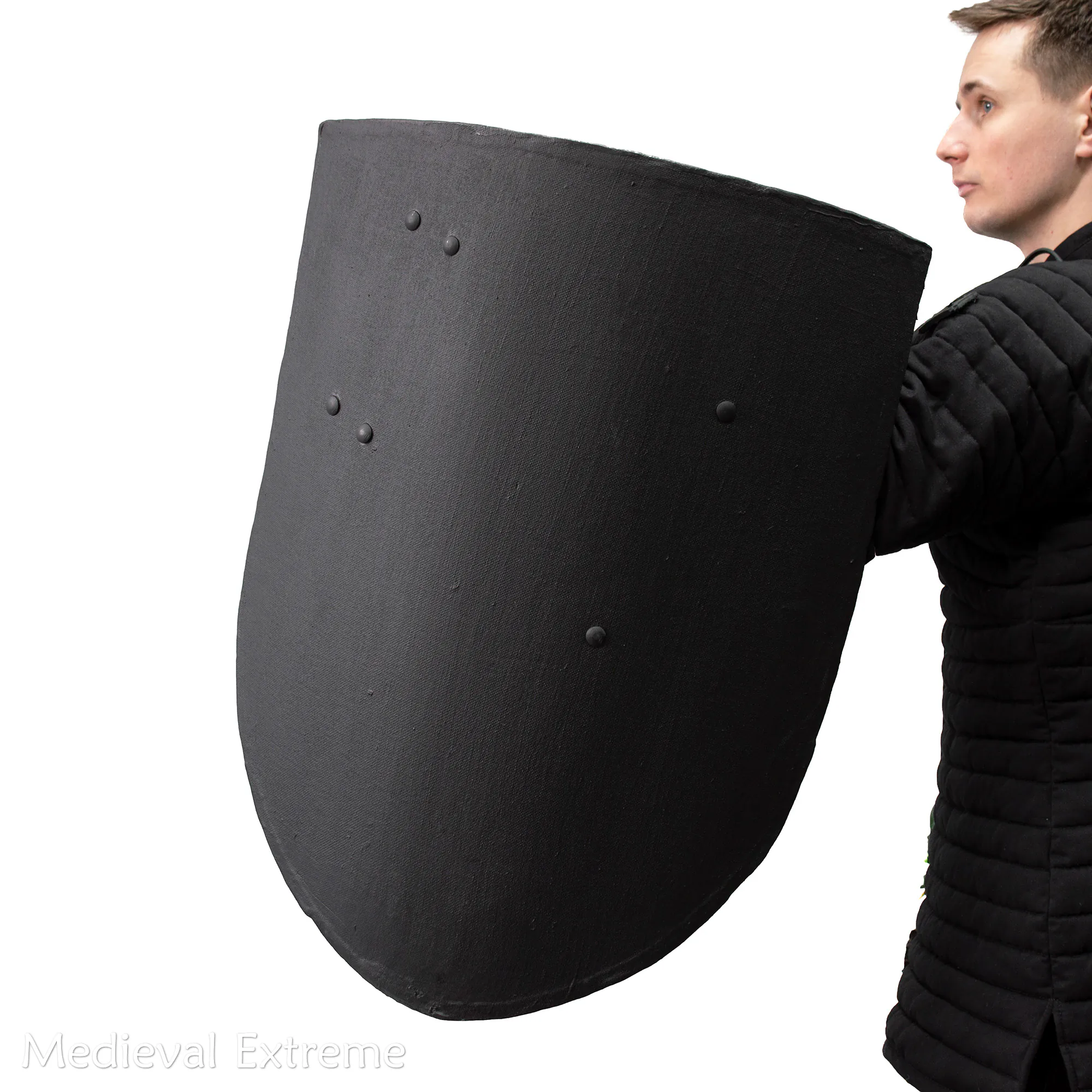 Dueling shield for armored combat