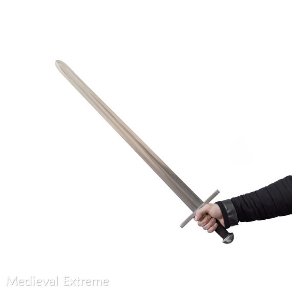 One handed sword with broad blade in hand