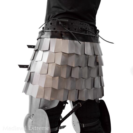 Titanium scales skirt for armored combat semi back