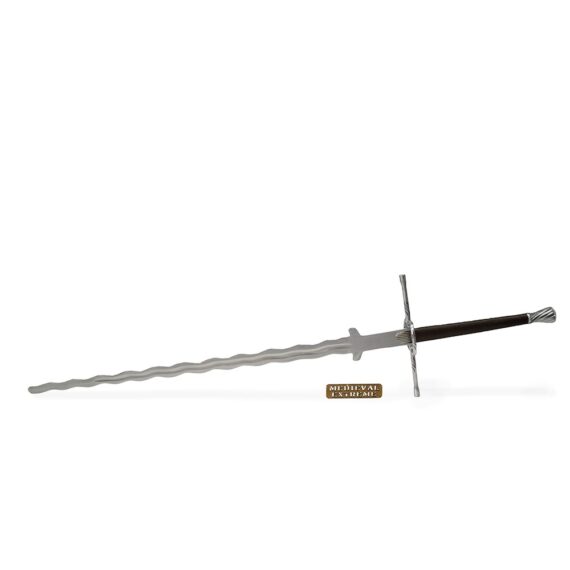 Advanced flamberge two-handed sword full length