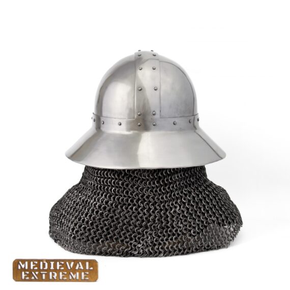 Kettle Hat helmet for armored combat back