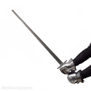 Basic longsword for armored combat in hands
