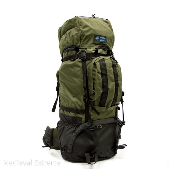 Backpack for armor 125 liters olive front - side
