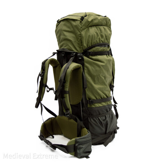 Backpack for armor 125 liters olive front - side 2