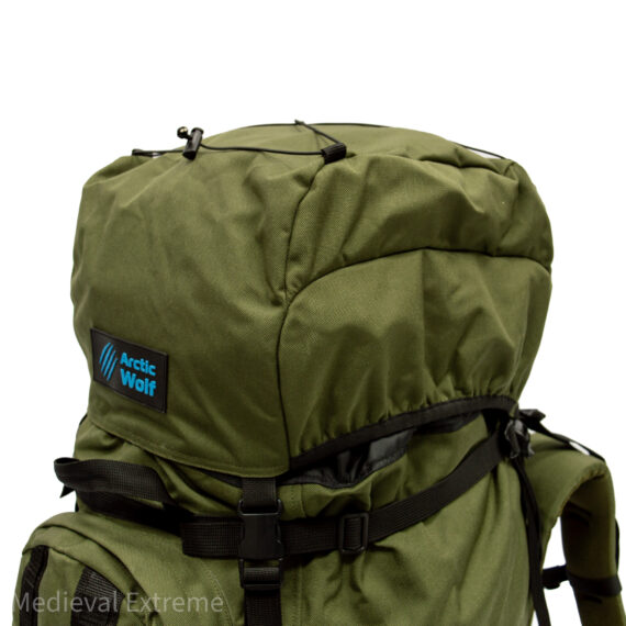 Backpack for armor 125 liters olive top upper enter