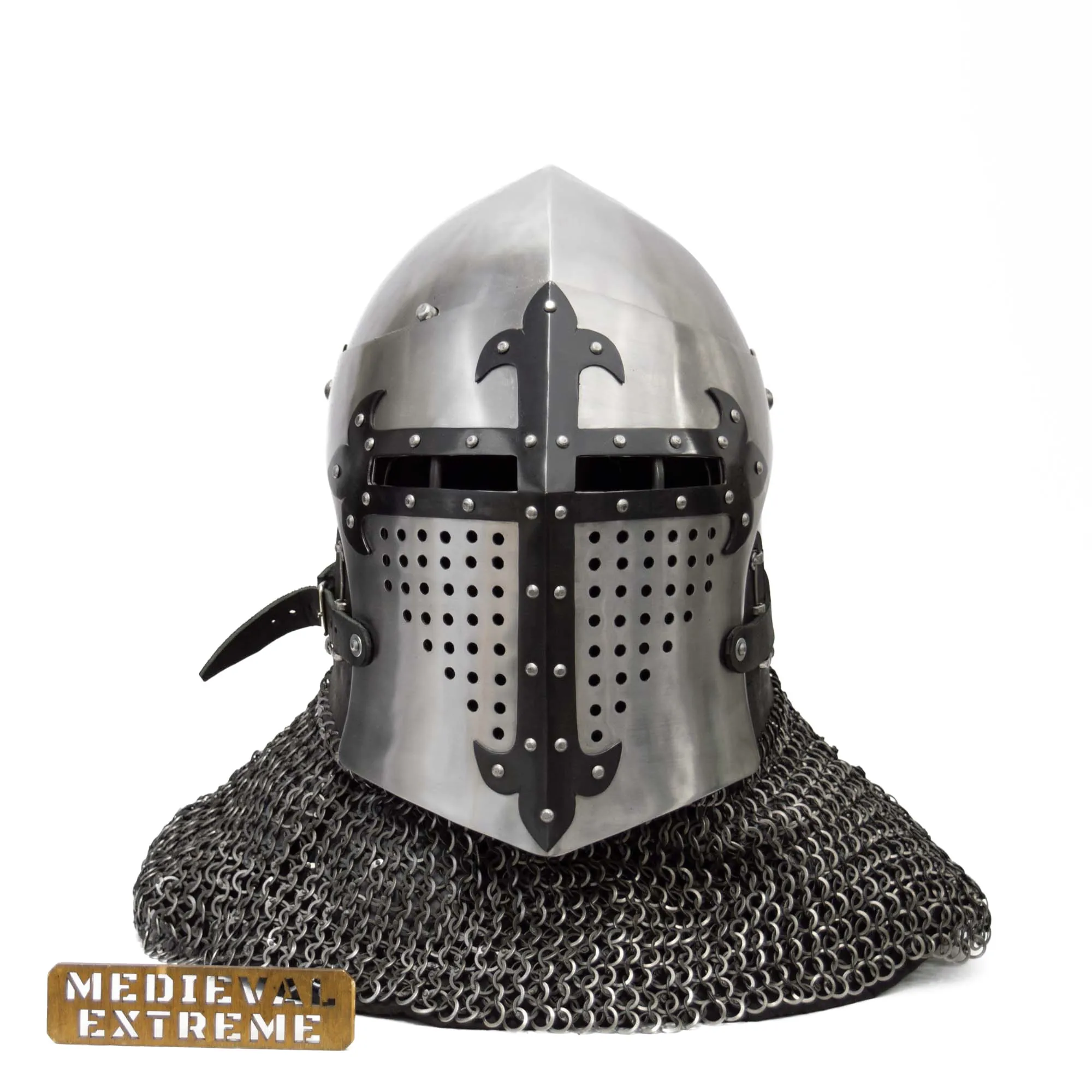 ROA helmet “Guardian” blackened cross front