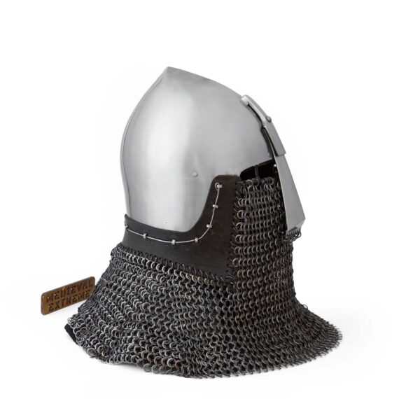 Nasal Bascinet for armored combat side of the helmet