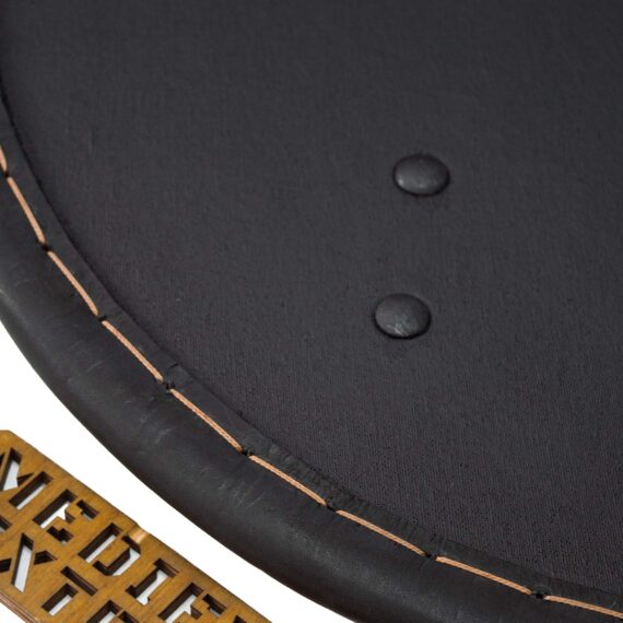 Round shield for armored combat leather edge