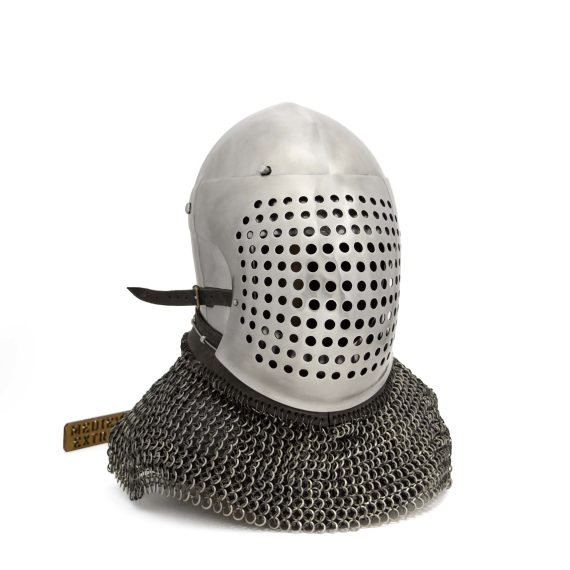 Tournament bascinet - collander, cheese grater visor 3/4