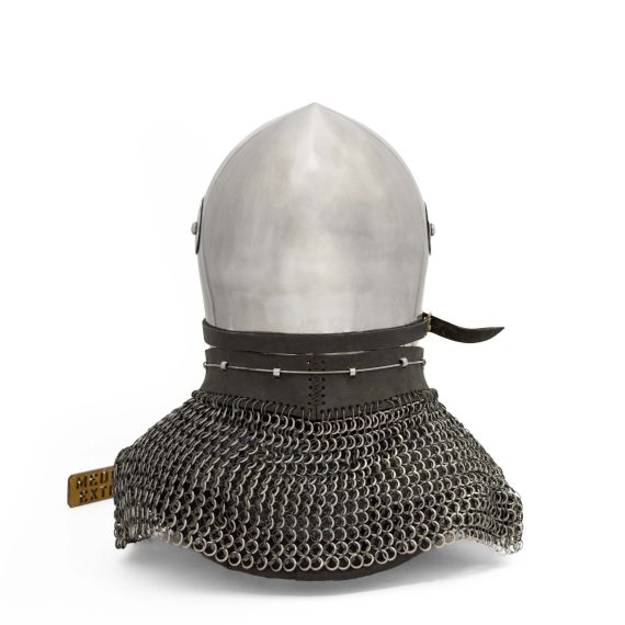 Tournament bascinet - collander, cheese grater visor back