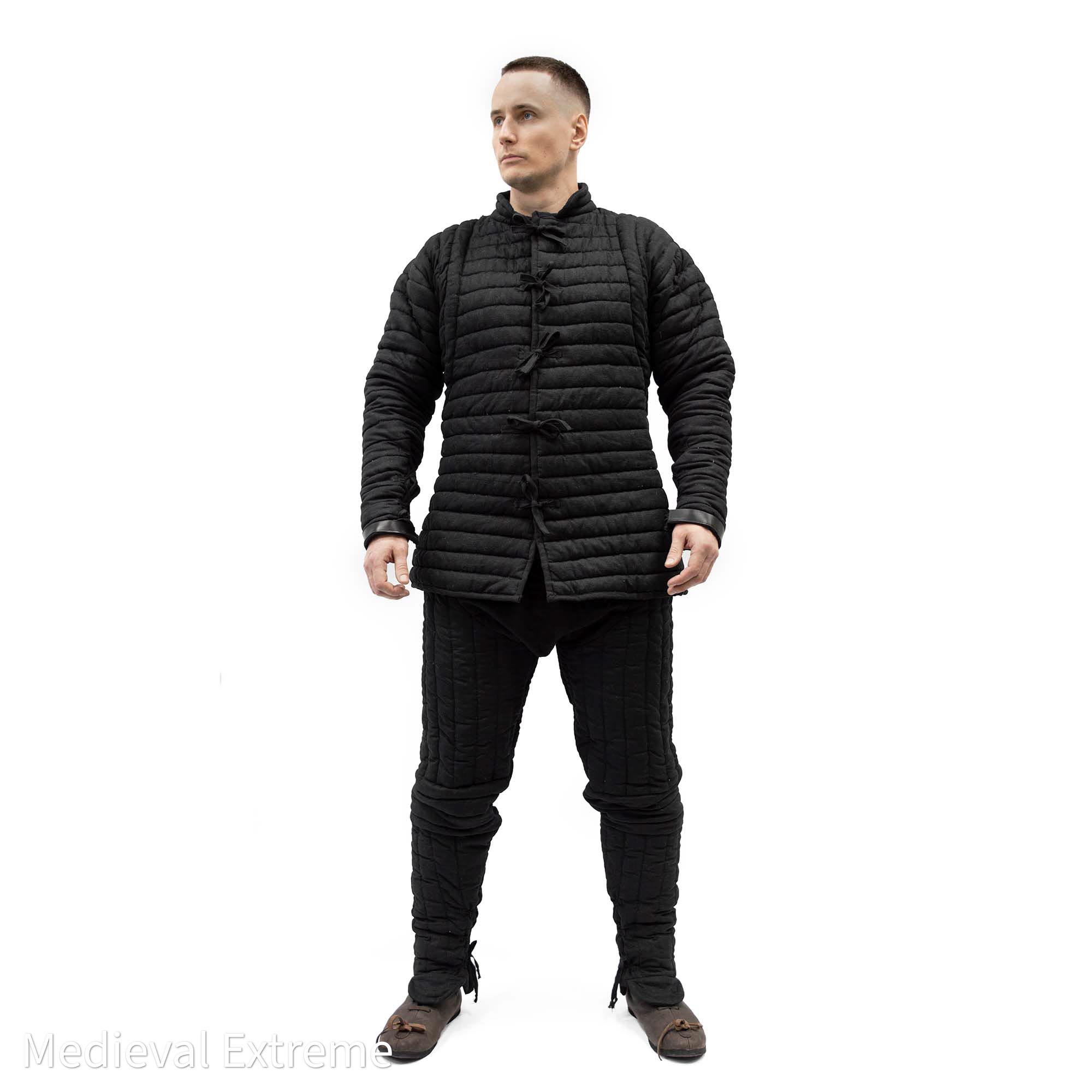 Linen Gambeson and Padded Pants Set