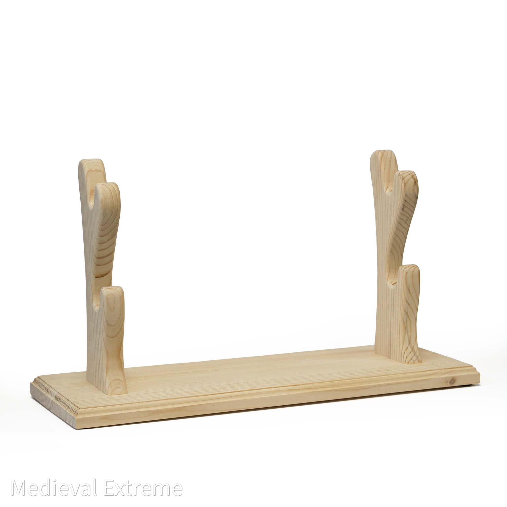 Wooden sword display stand without swords 3/4