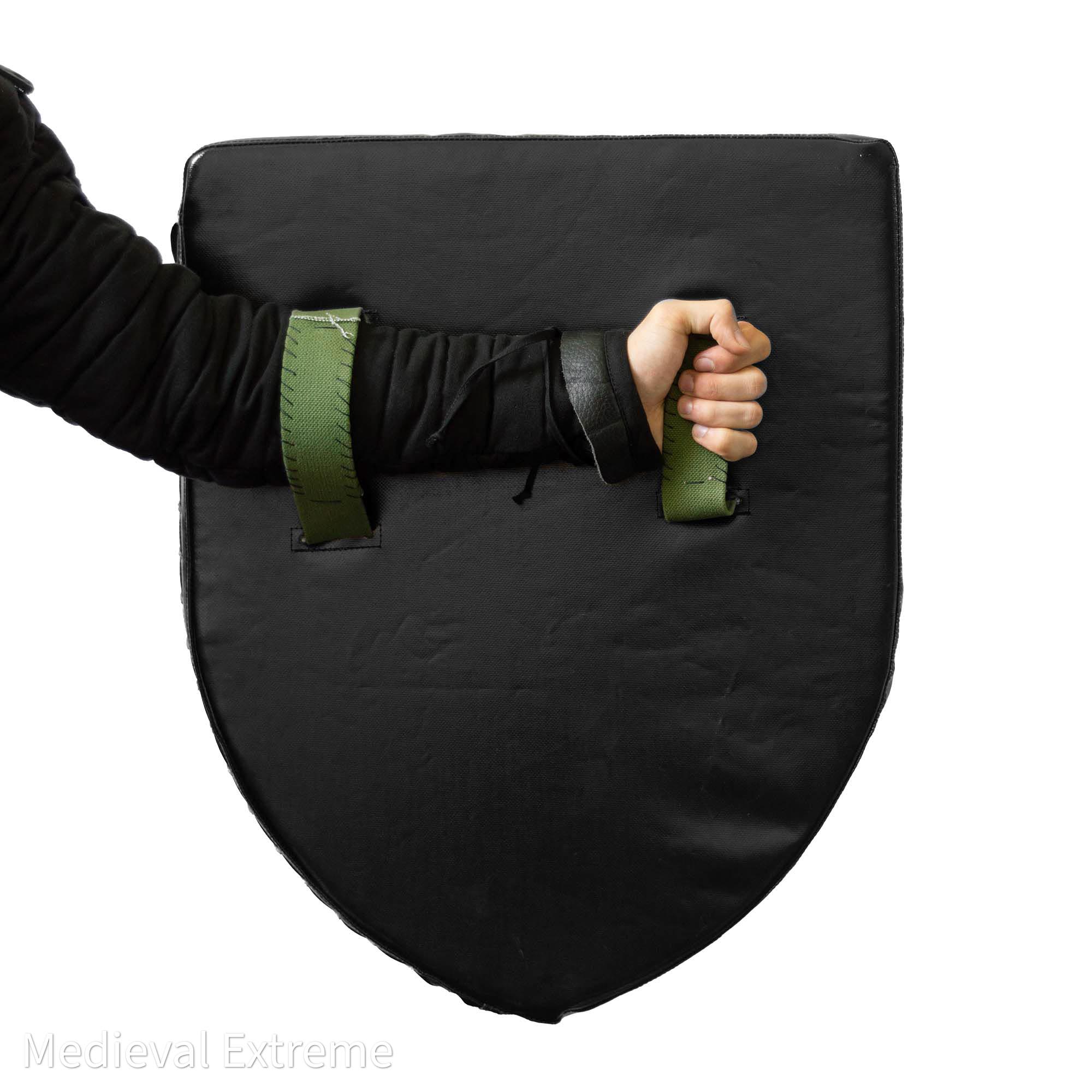 Soft armor heather shield in hand from inside