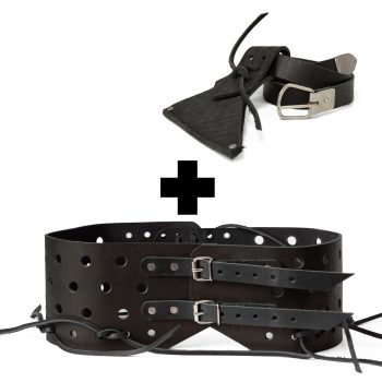 Leather belts bundle - c belt and belt with sword holder