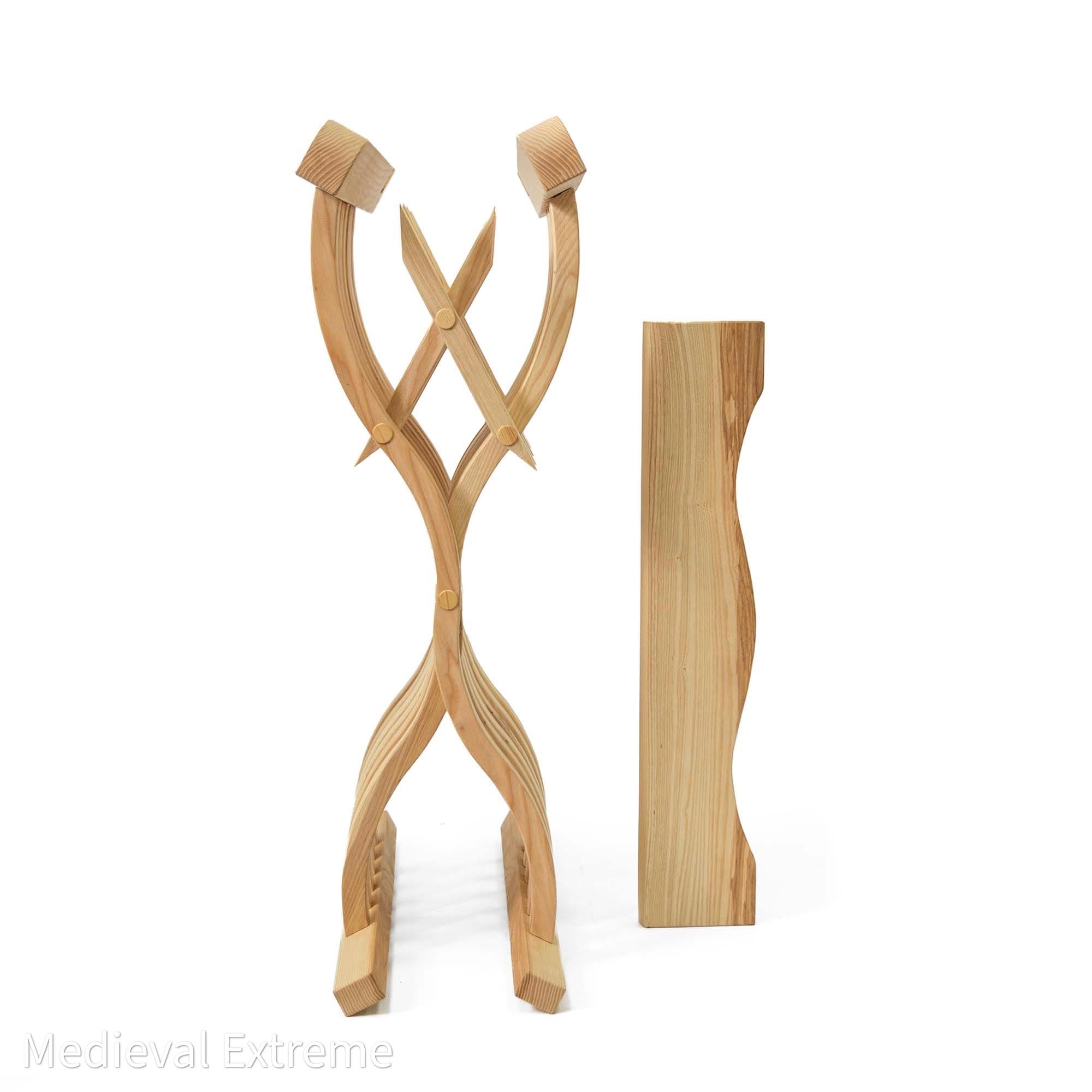 Medieval Folding Wooden Chair With Back Rest folded MedievalExtreme