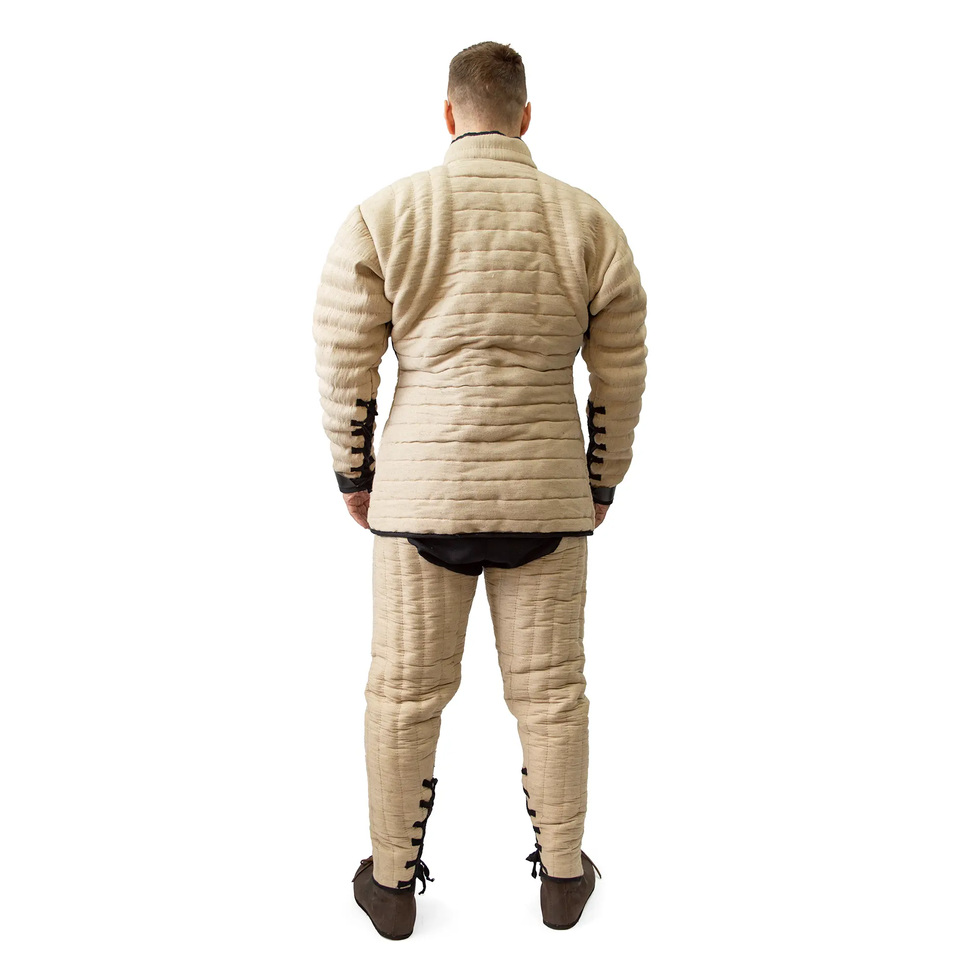 Hard linen gambeson and pants bundle for armored combat and buhurt back