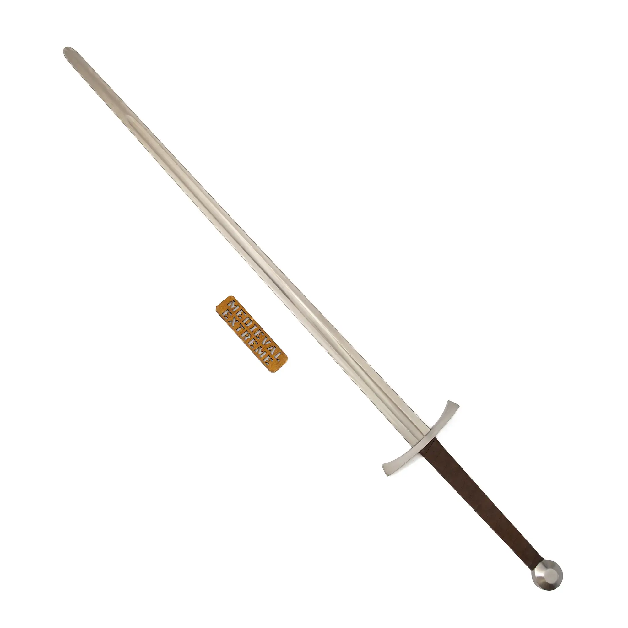 Light longsword for armored combat – durable, lightweight sword with leather grip and balanced design full length