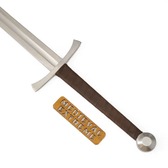 Light longsword for armored combat – durable, lightweight sword with leather grip and balanced design handle