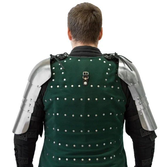 Advanced Segmented Shoulders Rise – hardened steel shoulder armor for medieval combat back