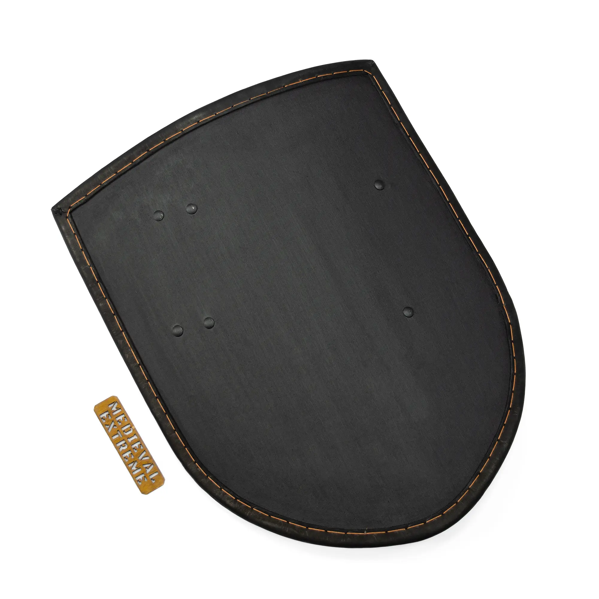 Heather Shield rounded – duel-ready wooden shield with reinforced edge and fabric cover outer flat