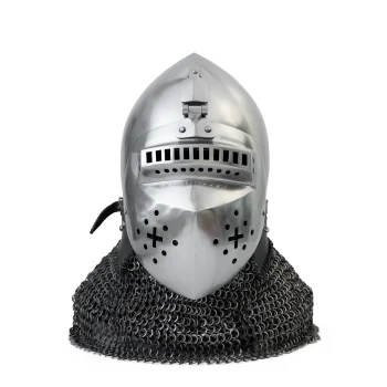 Nuremberg klappvisor bascinet helmet inspired by Germanisches Nationalmuseum front