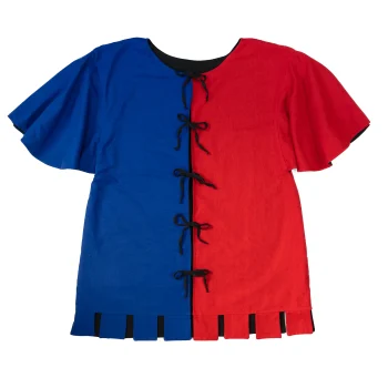 advanced armored combat tabard with sleeves and front laces worn over armor front