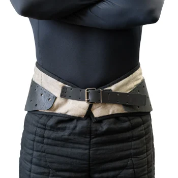 hard linen arming belt c-belt lendenier for armored combat leg armor attachment front