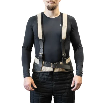 arming belt with suspenders c-belt lendenier for armored combat leg armor suspension front