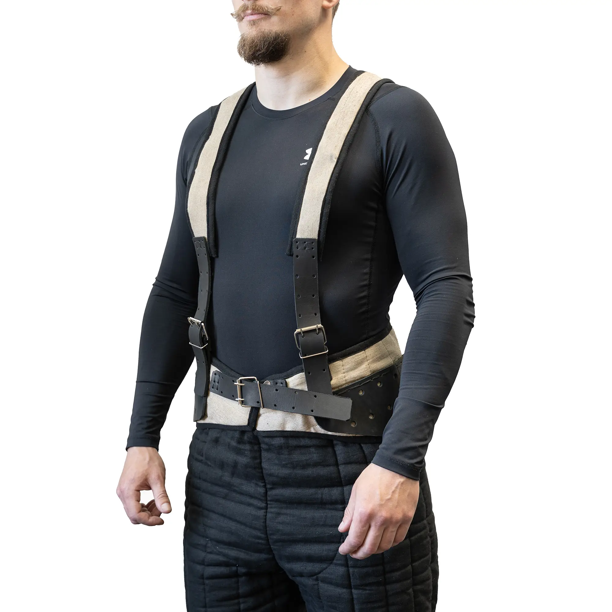 arming belt with suspenders c-belt lendenier for armored combat leg armor suspension 3/4