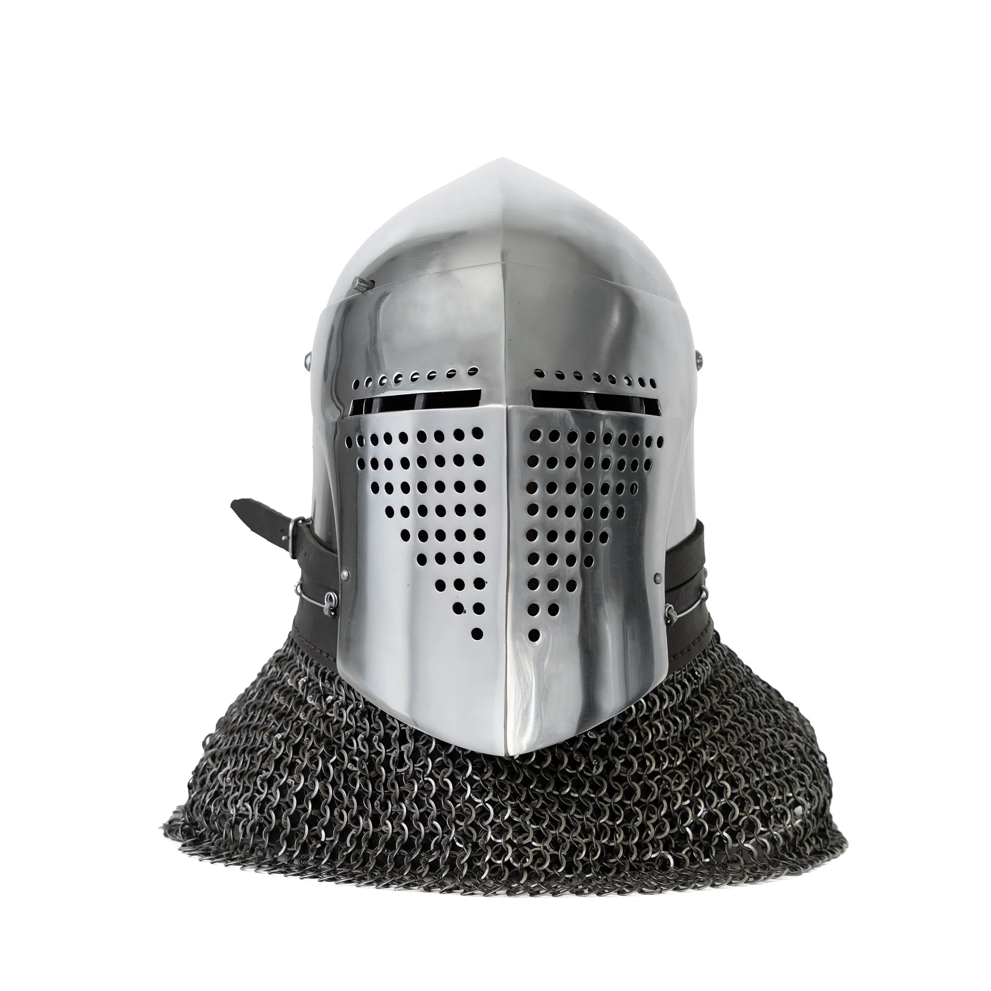 Spoleto Bascinet Helmet for Armored Combat