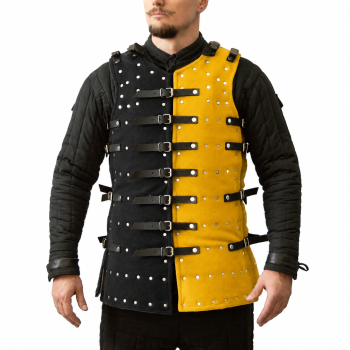 Brigandine color upgrade for two-color halves or quarters design