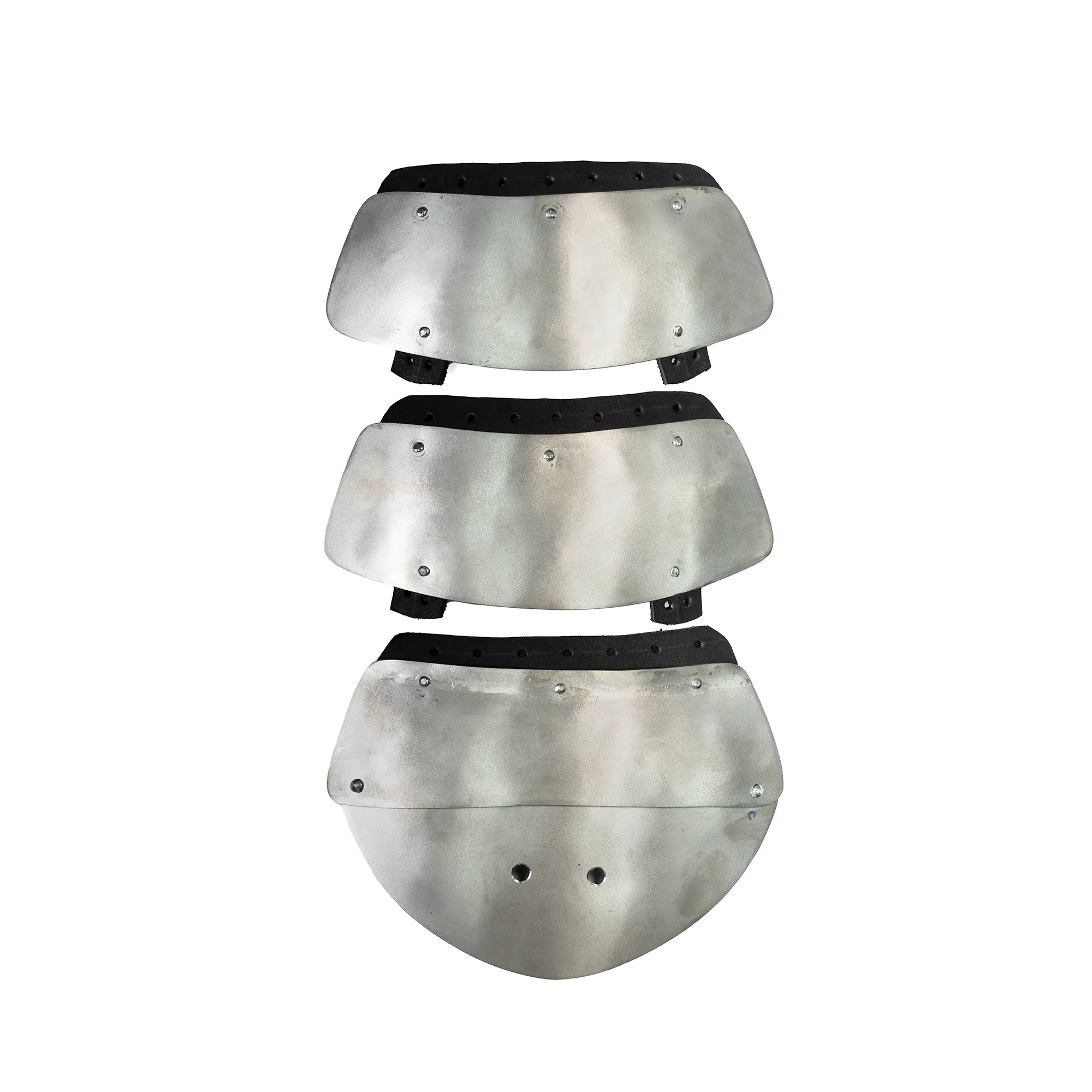 Titanium aventail protection plates set for armored combat helmet neck and shoulder protection on flat