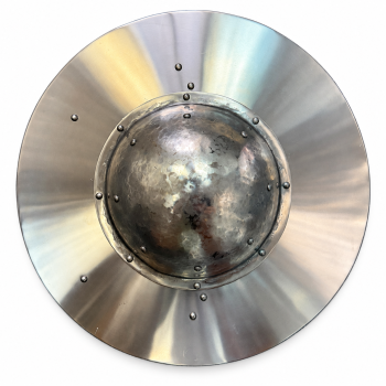 Titanium Buckler 35 × 35 cm for armored combat and sword-and-buckler duels front