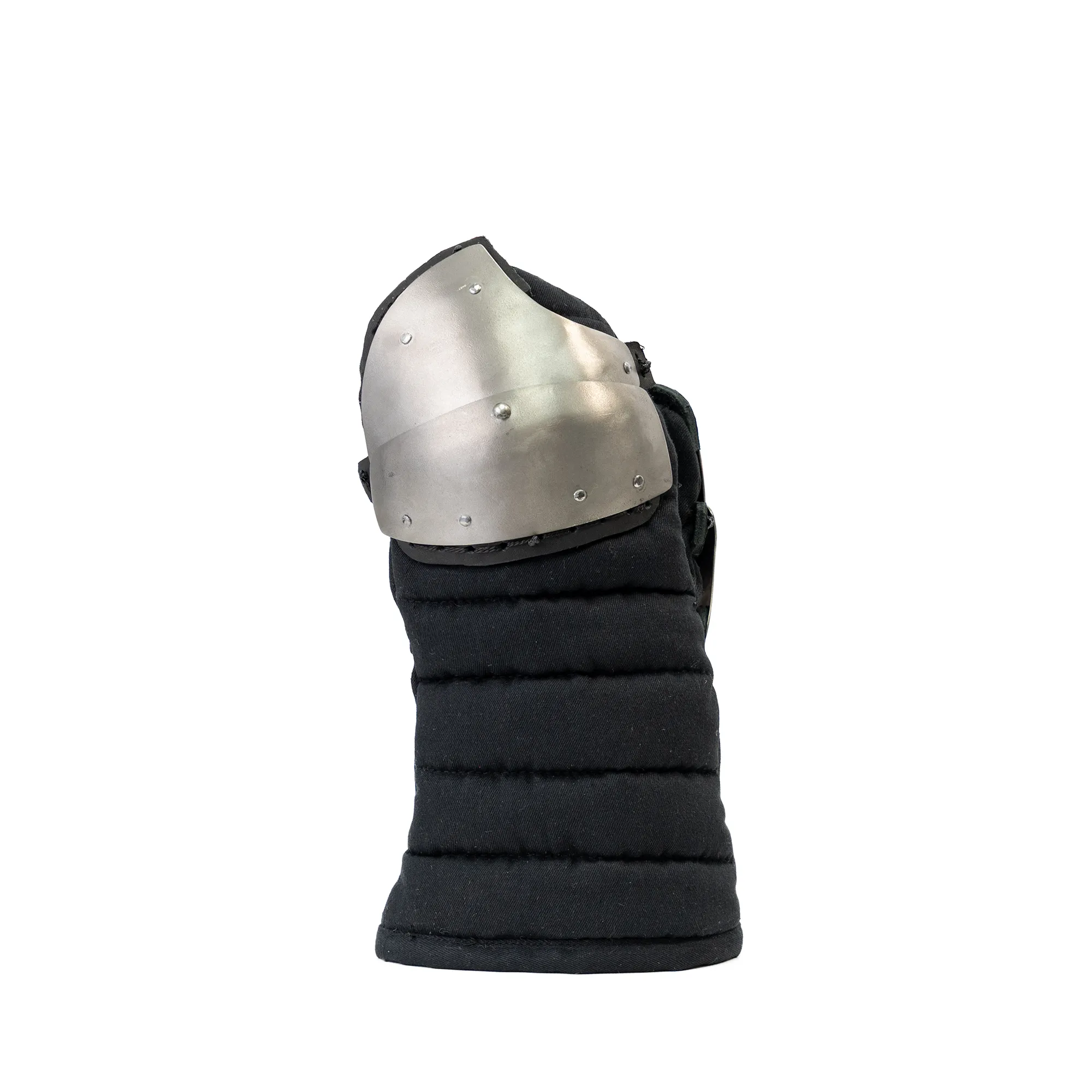 Phantom Shield Mitten for armored combat with steel hand protection and padded glove shield side